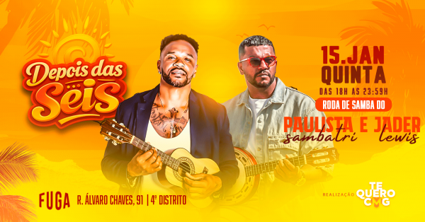 Imagem do evento 15.01 | DEPOIS DAS SEIS no FUGA BAR