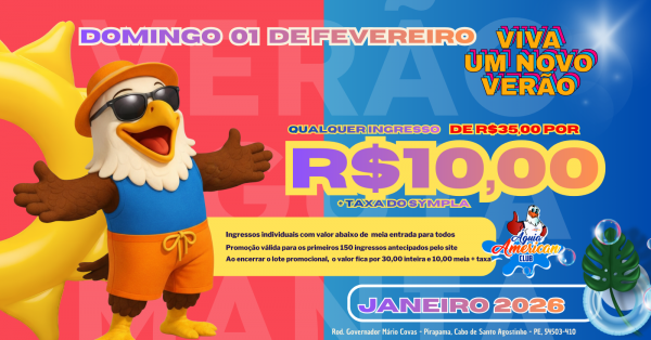 Imagem do evento Fim das Férias no Águia DOM 01/02 (Individual)