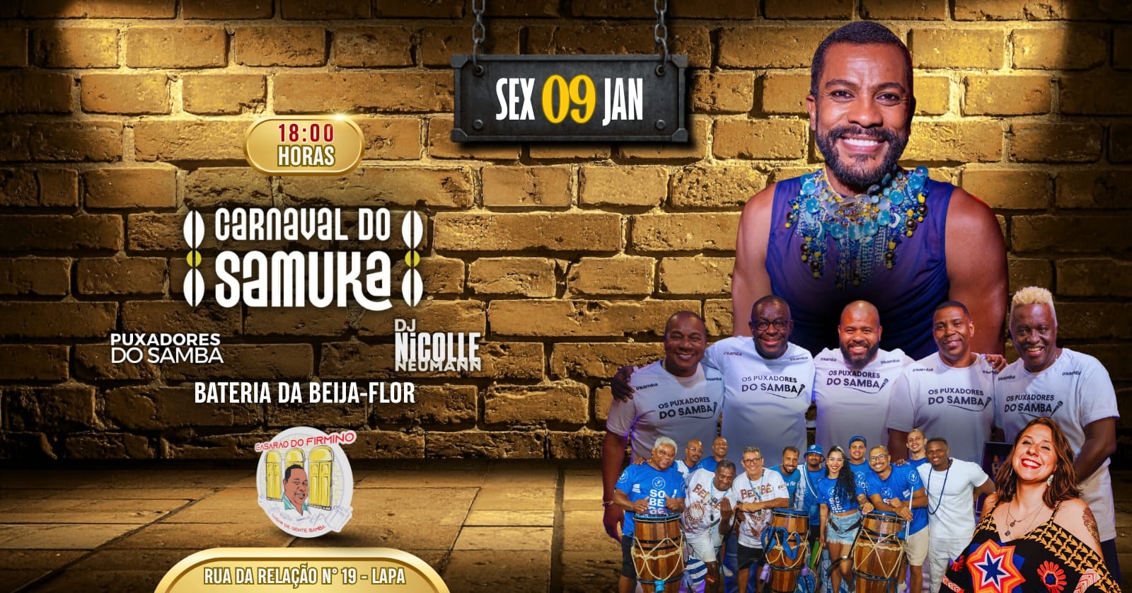 CARNAVAL DO SAMUKA: PUXADORES DO SAMBA, BATERIA BEIJA-FLOR DE NILOPOLIS