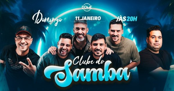 Imagem do evento CLUBE DO SAMBA | DOMINGO | 11/01 | 20 HRS
