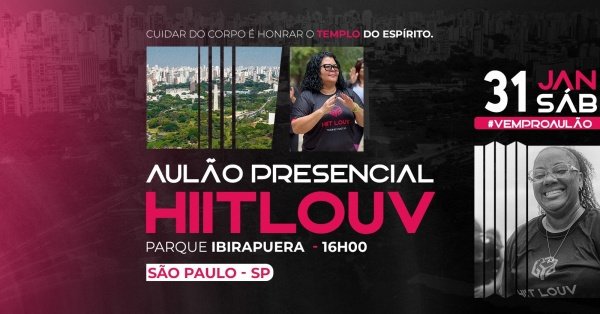 Imagem do evento AULÃO HIIT LOUV - TREINO CRISTÃO