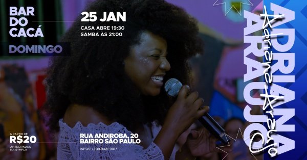 Imagem do evento ADRIANA ARAÚJO NO BAR DO CACÁ