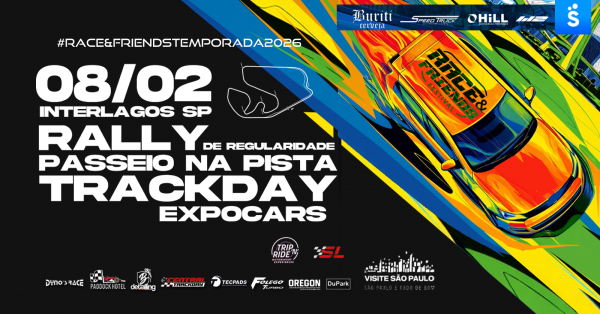 Imagem do evento 33º RACE &amp; FRIENDS FESTIVAL AUTÓDROMO DE INTERLAGOS -PASSEIO NA PISTA-EXPOCARS-RALLY-TRACK DAY