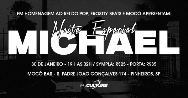 Imagem do evento NOITE ESPECIAL MICHAEL JACKSON