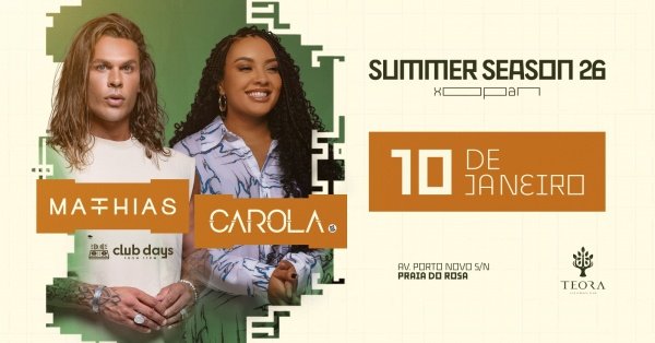 Imagem do evento TEORA ~ CLUB DAYS ~ Sáb 10.01