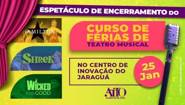 Imagem do evento Espetáculo do 5º Curso de Férias de Teatro Musical - ATTO Academia de Artes