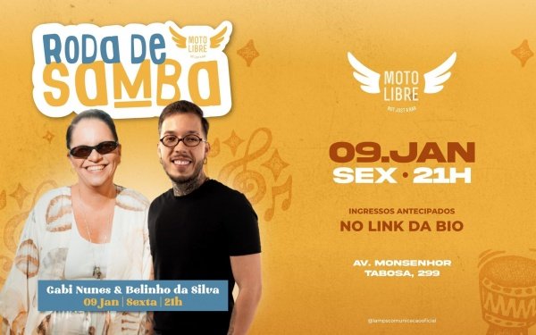 Imagem do evento Roda de Samba ~ Gabi Nunes + Belinho