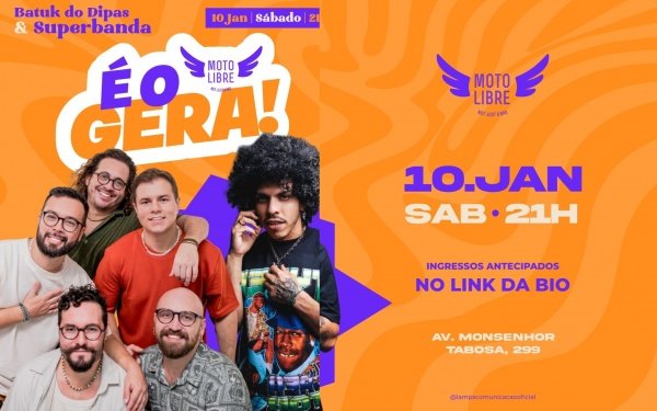 Imagem do evento É o GERA! Superbanda + Dipas