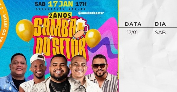 Imagem do evento ANIVERSÁRIO - SAMBA DO SETOR