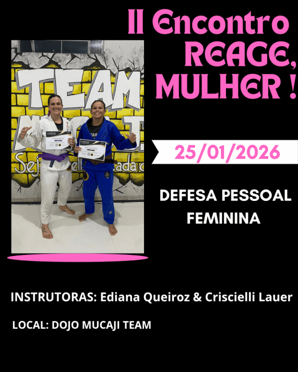 Imagem do evento II Encontro REAGE, MULHER!