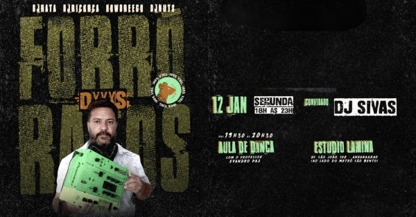 Imagem do evento Forró dos Ratos convida DJ Sivas no Estúdio Lâmina