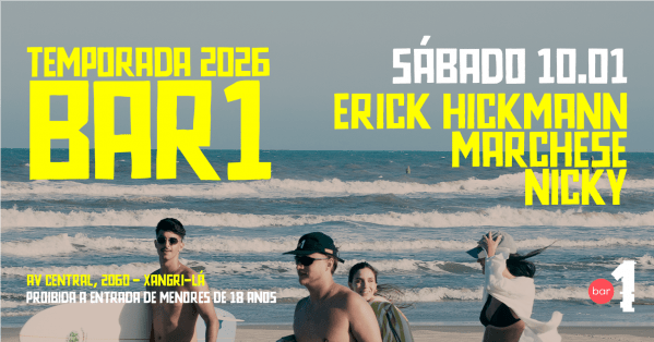 Imagem do evento BAR 1 - SÁBADO - 10/01/2026