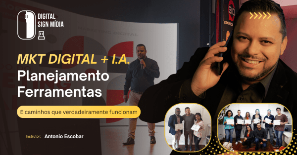 Imagem do evento CURSO DE MARKETING DIGITAL + INTELIGÊNCIA ARTIFICIAL - VENDA MAIS COM AS REDES SOCIAIS!