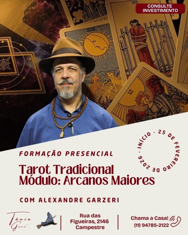 Imagem do evento Formação Presencial em Tarot Tradicional Módulo: Arcanos Maiores