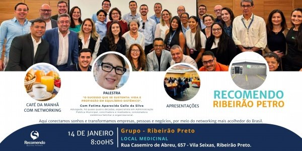 Imagem do evento Recomendo agora também em Ribeirão Preto - O melhor café de negócios da cidade