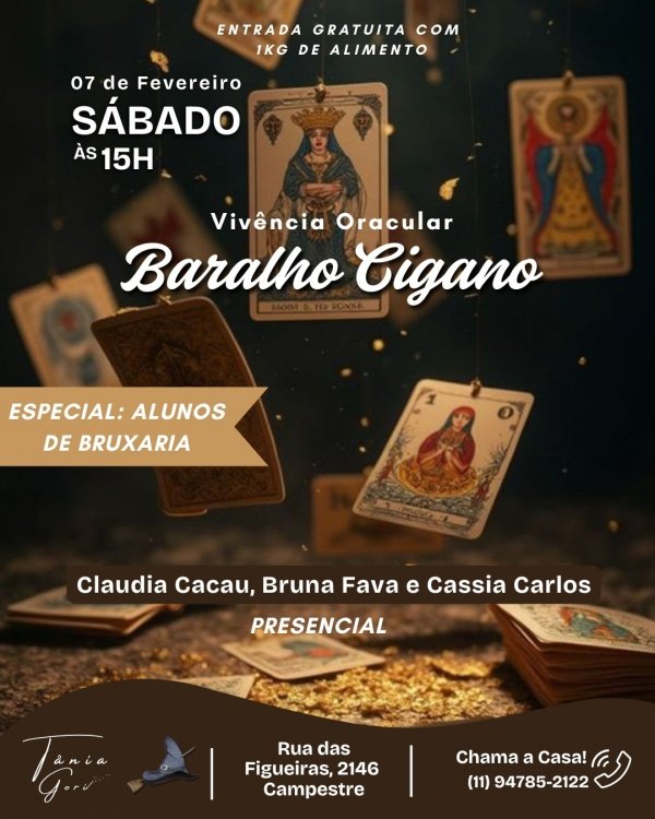 Imagem do evento Vivência Oracular Baralho Cigano