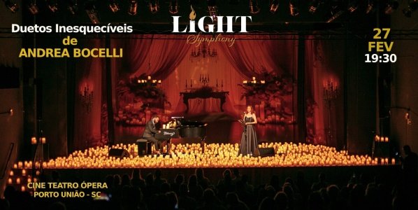 Imagem do evento Light Symphony - Duetos Inesquecíveis de Andrea Bocelli (27/2 às 19:30 - Abre portas 18:45)