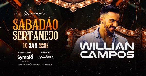 Imagem do evento Sabadão Sertanejo - Willian Campos
