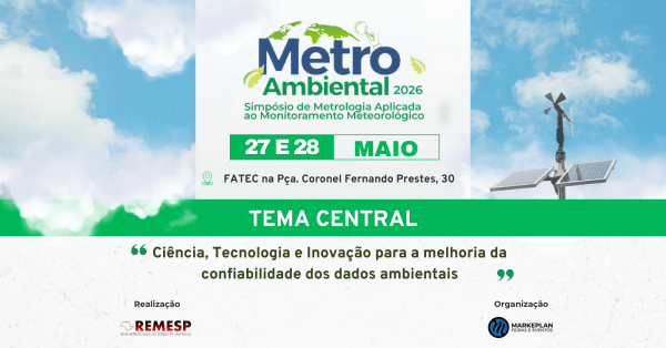 Imagem do evento MetroAmbiental 2026 - Simpósio de Metrologia Aplicada ao Monitoramento Meteorológico