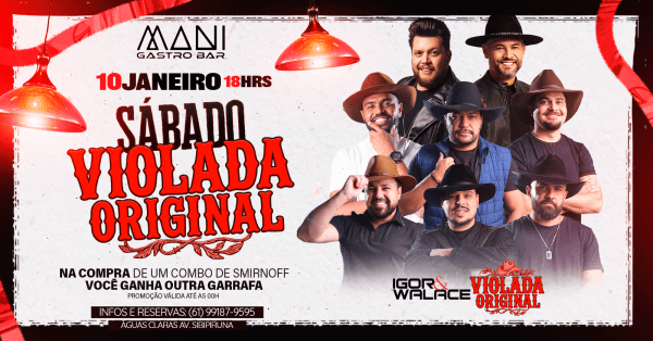 Imagem do evento SÁBADO COM VIOLADA ORIGINAL E IGOR & WALLACE - MANI GASTROBAR