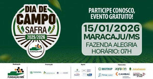 Imagem do evento Dia de Campo Safra 2025/2026 - Maracaju/MS
