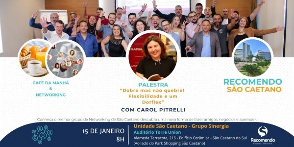 Imagem do evento Recomendo agora em São Caetano do Sul com o Grupo Sinergia - O melhor networking da região.