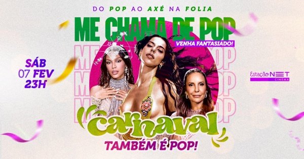 Imagem do evento ME CHAMA DE POP - QUAL SERÁ O PRÓXIMO TEMA