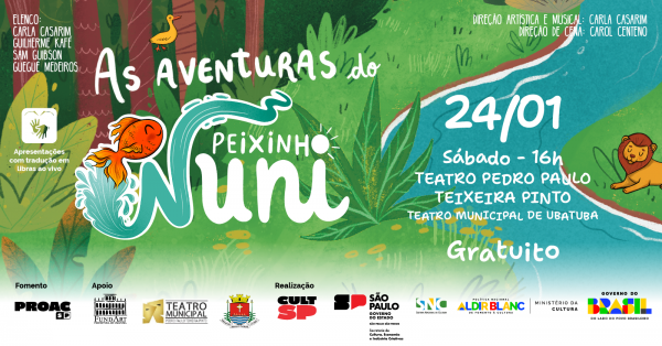 Imagem do evento As aventuras do Peixinho Nuni - Ubatuba