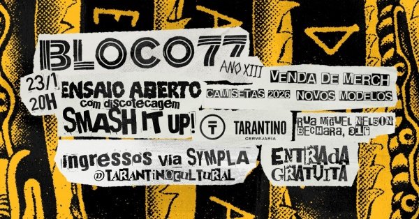 Imagem do evento Bloco 77 | Tarantino Carnaval '26