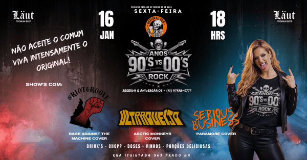 Imagem do evento Anos 90's Vs 00's - Original Pub