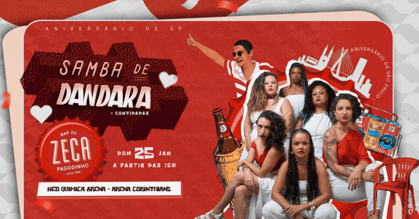 Imagem do evento Samba de Dandara e convidadas no Bar do Zeca Pagodinho | Aniversário de SP