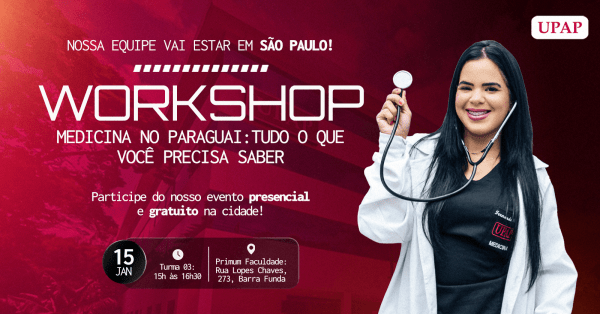 Imagem do evento [TURMA EXTRA] Workshop: Medicina no Paraguai  Tudo o que Você Precisa Saber! [Turma 3: 15h]