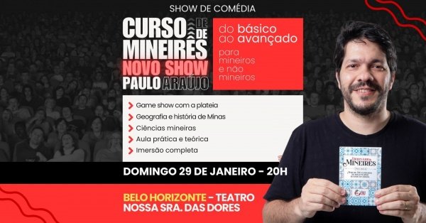 Imagem do evento Curso de Mineirês Módulo 1 - Novo Show de Paulo Araújo