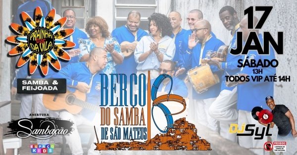 Imagem do evento Berço do Samba de São Mateus no Prainha da Vila!