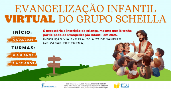 Imagem do evento Evangelização Infantil Virtual - 1º semestre 2026