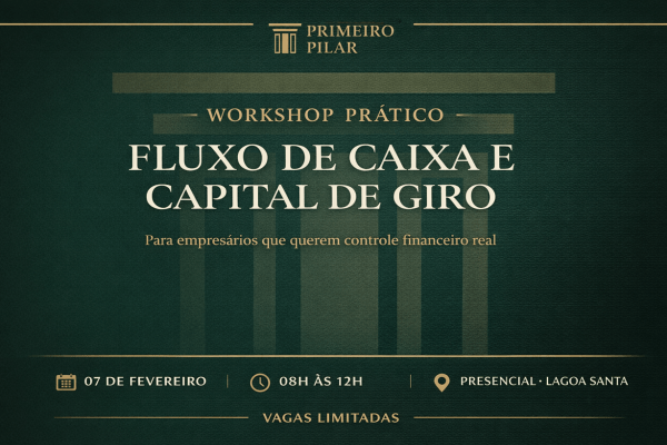 Imagem do evento WORKSHOP PRÁTICO PARA EMPRESÁRIOS | COMO GERENCIAR FLUXO DE CAIXA E CAPITAL DE GIRO