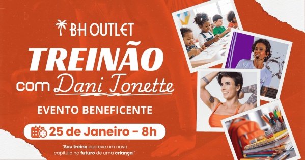 Imagem do evento TREINÃO PELA SAUDE E SOLIDARIEDADE com DANI TONETE