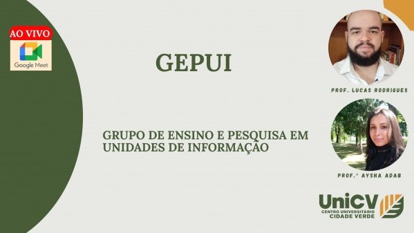 Imagem do evento GEPUI - Grupo de Estudos e Pesquisa em Unidades de Informação