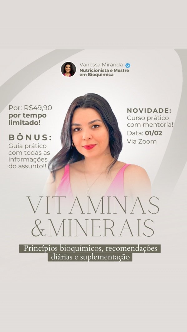 Imagem do evento Aula de Vitaminas e Minerais