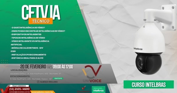 Imagem do evento Curso TÉCNICO CFTV IA