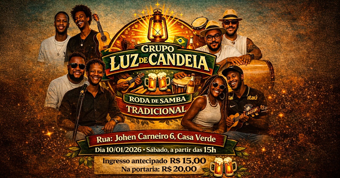 Roda de Samba na Casa Verde com Luz de Candeia & Convidados - Uberlândia, MG