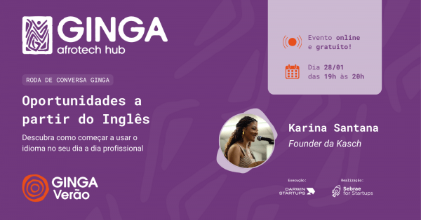 Imagem do evento Roda de Conversa Online | Oportunidades a partir do Inglês com Karina Santana