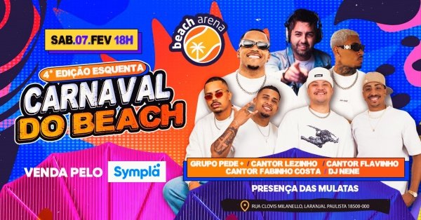 Imagem do evento 4º EDIÇÃO ESQUENTA CARNAVAL DO BEACH