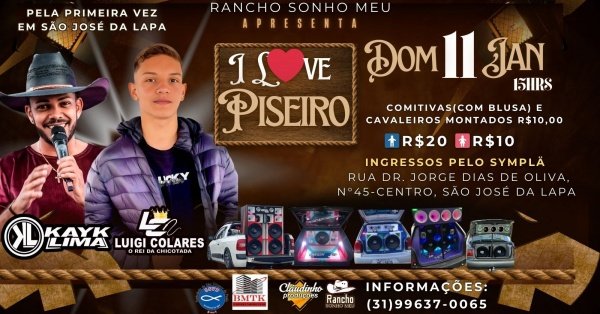 Imagem do evento I LOVE PISEIRO