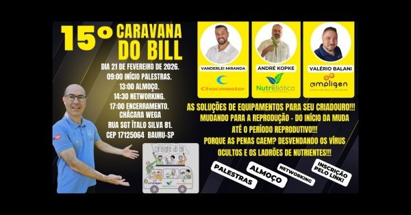 Imagem do evento 15ª CARAVANA DO BILL | BAURU - SP