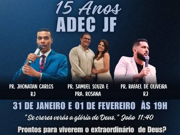 Imagem do evento Aniversário 15 Anos  ADEC JF