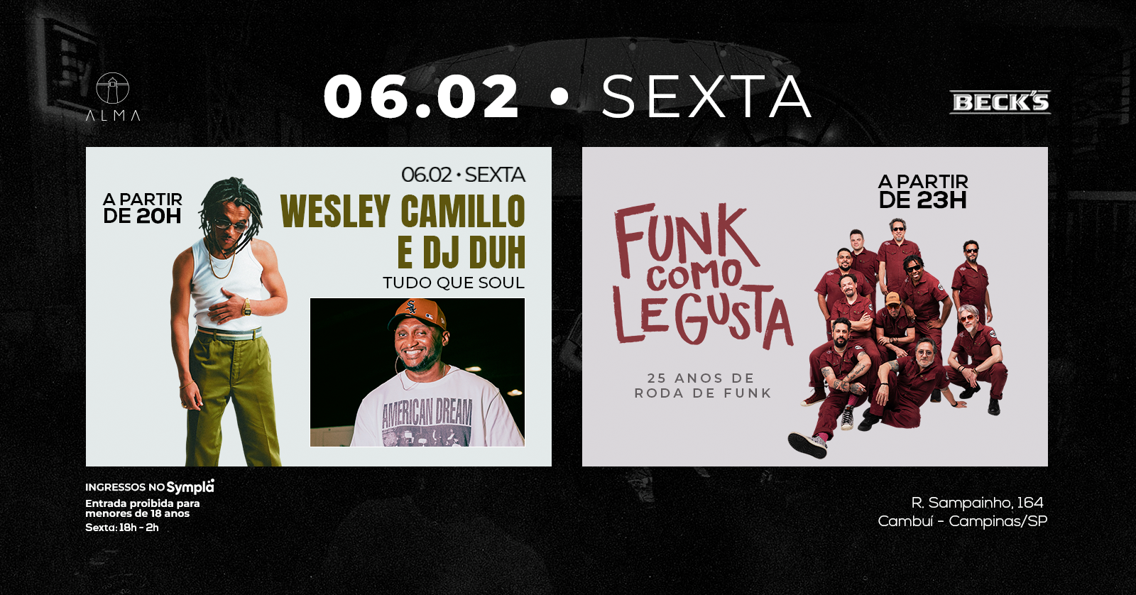 FUNK COMO LE GUSTA + WESLEY CAMILO & DJ DUH NO ALMA CAMPINAS | 06.02 - Campinas, SP
