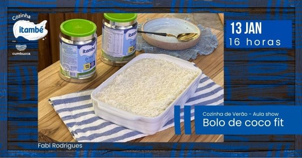 Imagem do evento Cozinha show - Bolo de coco fit