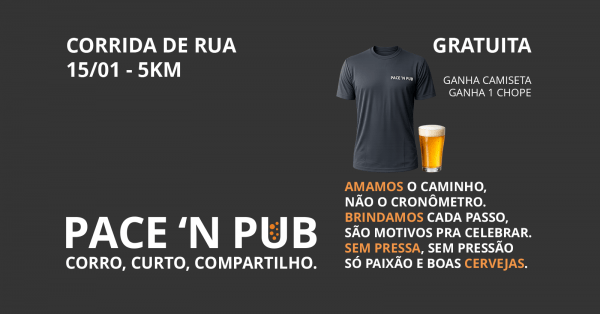 Imagem do evento PACE 'N PUB - CORRIDA #1