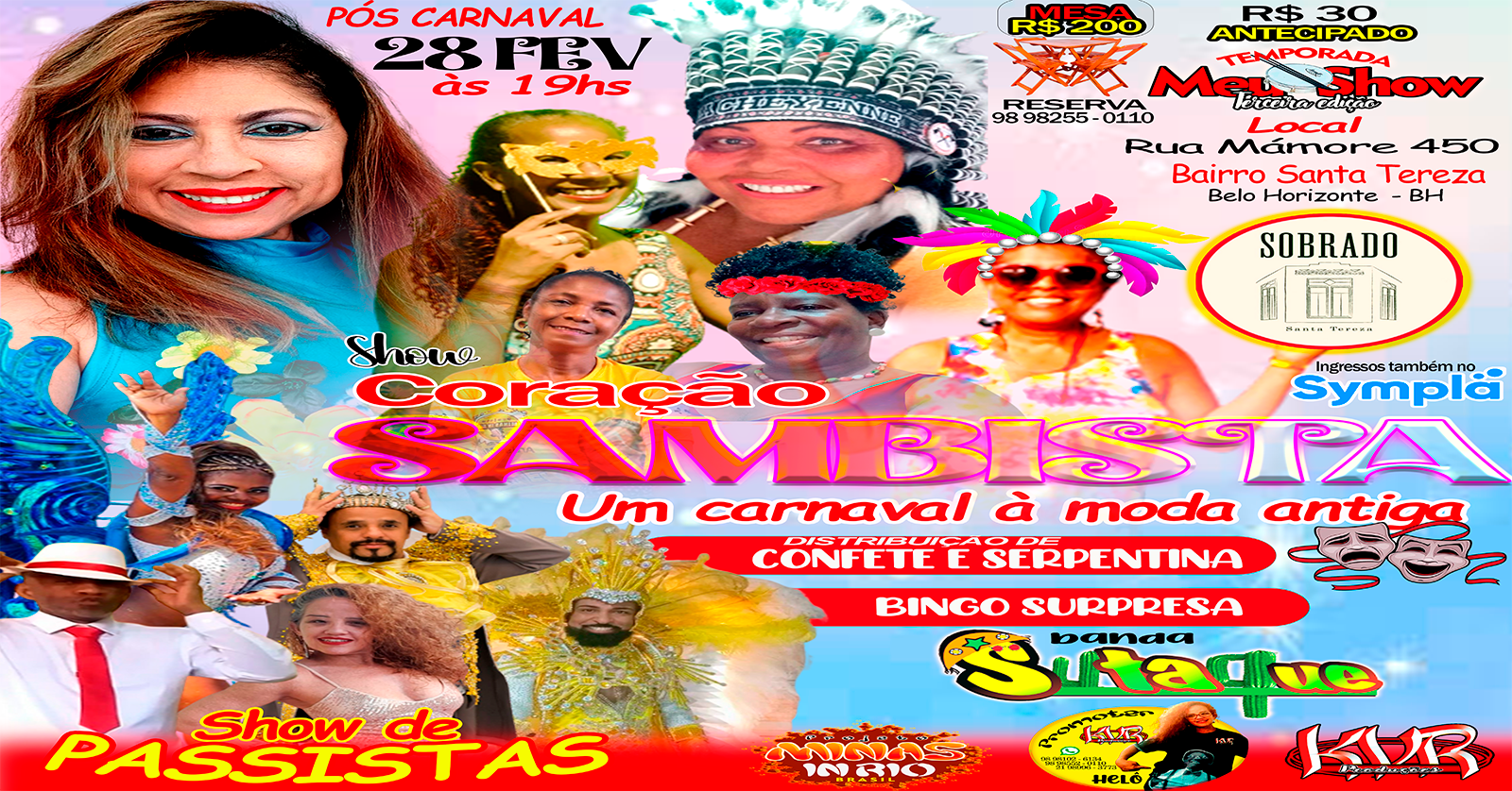 Show CORAÇÃO SAMBISTA um carnaval à moda antiga em BH - Belo Horizonte, MG